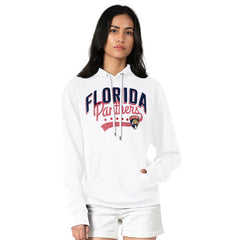 Florida Panthers - G-III 4Her by Carl Banks Women's Filigree Logo Pullover Hoodie – White