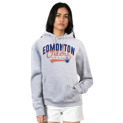 Edmonton Oilers - G-III 4Her by Carl Banks Women's Filigree Logo Pullover Hoodie – Gray