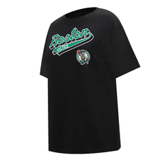NBA - Boston Celtics Pro Standard Women's Script Boyfriend T-Shirt - Black
