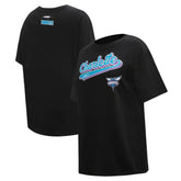 NBA - Charlotte Hornets Pro Standard Women's Script Boyfriend T-Shirt - Black