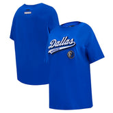 NBA - Dallas Mavericks Pro Standard Women's Script Boyfriend T-Shirt - Royal