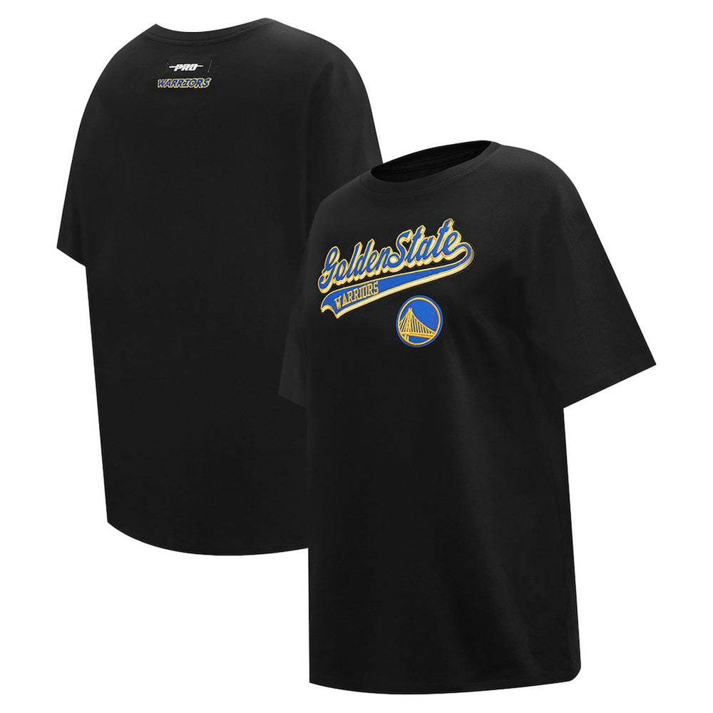 NBA - Golden State Warriors Pro Standard Women's Script Boyfriend T-Shirt - Black