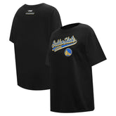 NBA - Golden State Warriors Pro Standard Women's Script Boyfriend T-Shirt - Black