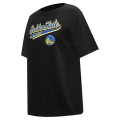 NBA - Golden State Warriors Pro Standard Women's Script Boyfriend T-Shirt - Black