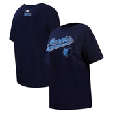 NBA - Memphis Grizzlies Pro Standard Women's Script Boyfriend T-Shirt - Navy