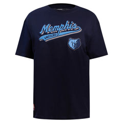 NBA - Memphis Grizzlies Pro Standard Women's Script Boyfriend T-Shirt - Navy