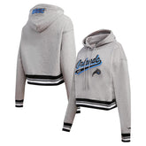 NBA - Orlando Magic Pro Standard Women's Script Tail Cropped Pullover Hoodie - Heather Gray