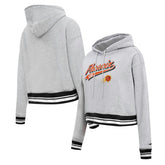 NBA - Phoenix Suns Pro Standard Women's Script Tail Cropped Pullover Hoodie - Heather Gray