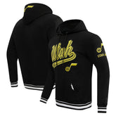 NBA - Utah Jazz Pro Standard Script Tail Pullover Hoodie - Black