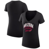Arizona Cardinals G-III 4Her by Carl Banks Women's Super-Slim Fit Lightweight Filigree Logo Lightweight V-Neck T-Shirt – Black - NFL