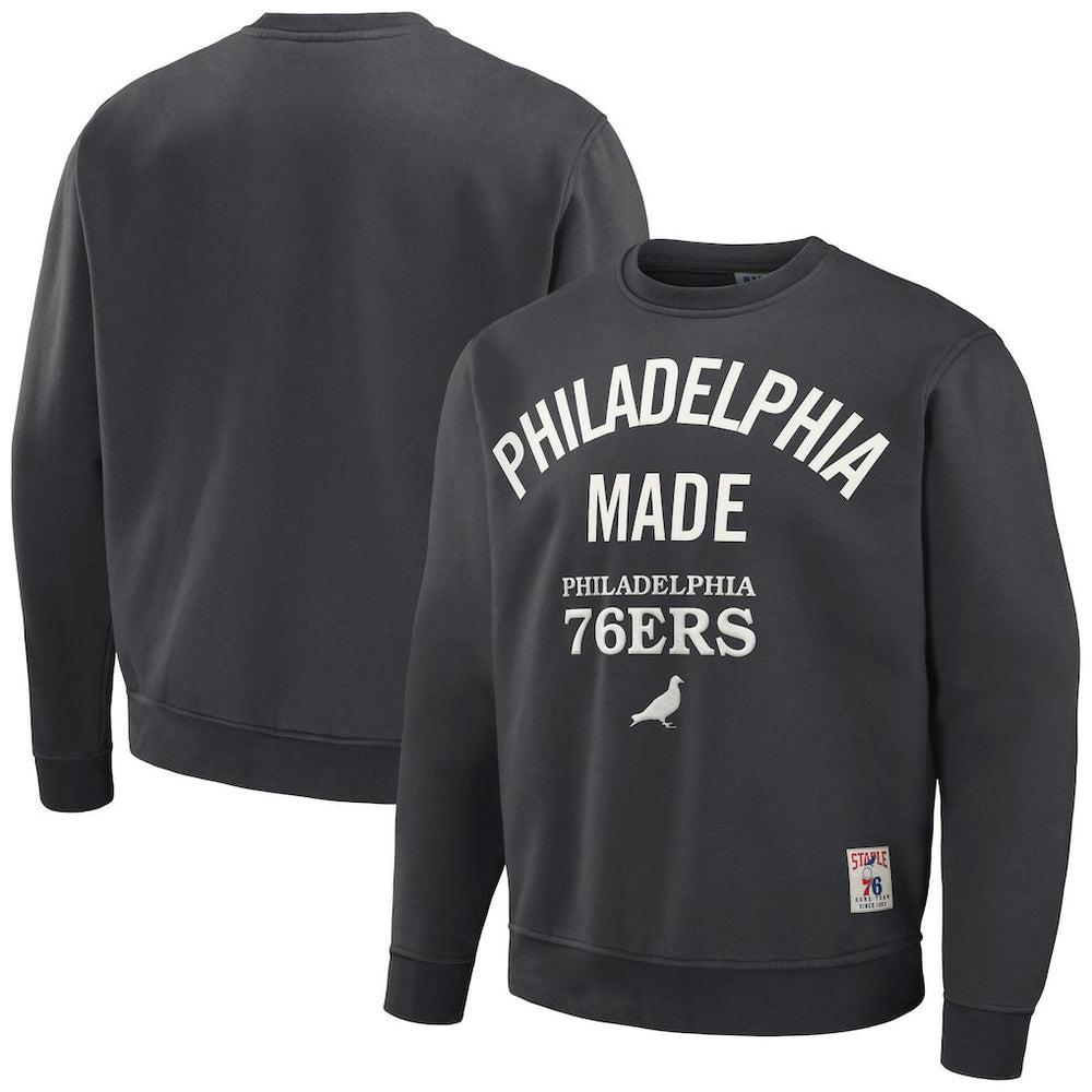 NBA - Philadelphia 76ers NBA x Staple Plush Pullover Sweatshirt - Anthracite