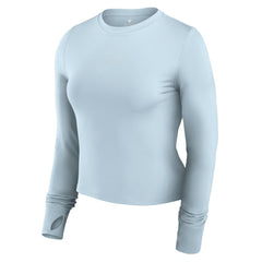 Buffalo Bills Women's Studio Fitted Long Sleeve Gym Top Light Blue - Fanatics