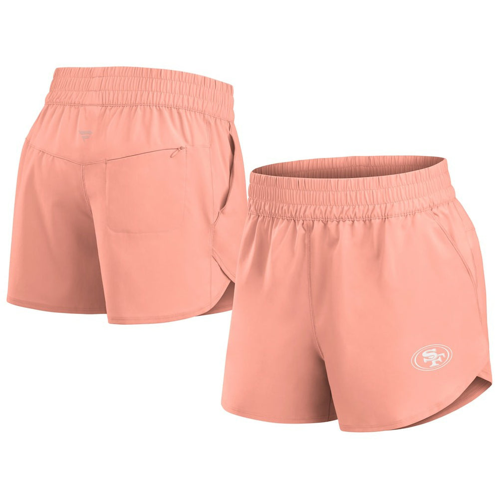 San Francisco 49ers Women's Front Office Woven Shorts Coral - Fanatics