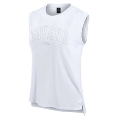 Baltimore Ravens Women's Studio Gym Tank Top White - Fanatics