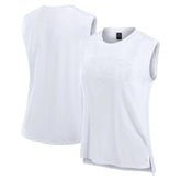 New England Patriots Women's Studio Gym Tank Top White - Fanatics