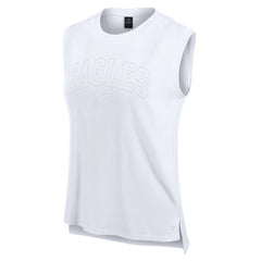 Philadelphia Eagles Women's Studio Gym Tank Top White - Fanatics