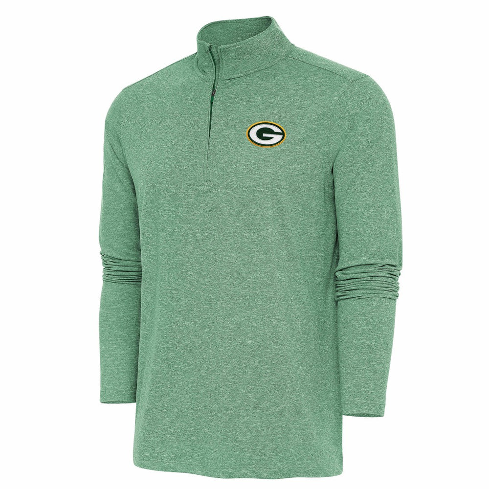 Green Bay Packers Antigua Hunk Quarter-Zip Pullover Top Green - NFL