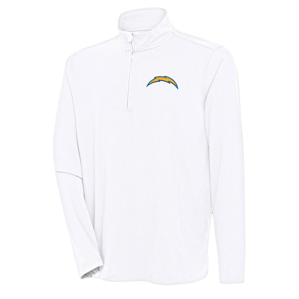Los Angeles Chargers Antigua Hunk Quarter-Zip Pullover Top White - NFL
