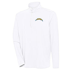 Los Angeles Chargers Antigua Hunk Quarter-Zip Pullover Top White - NFL