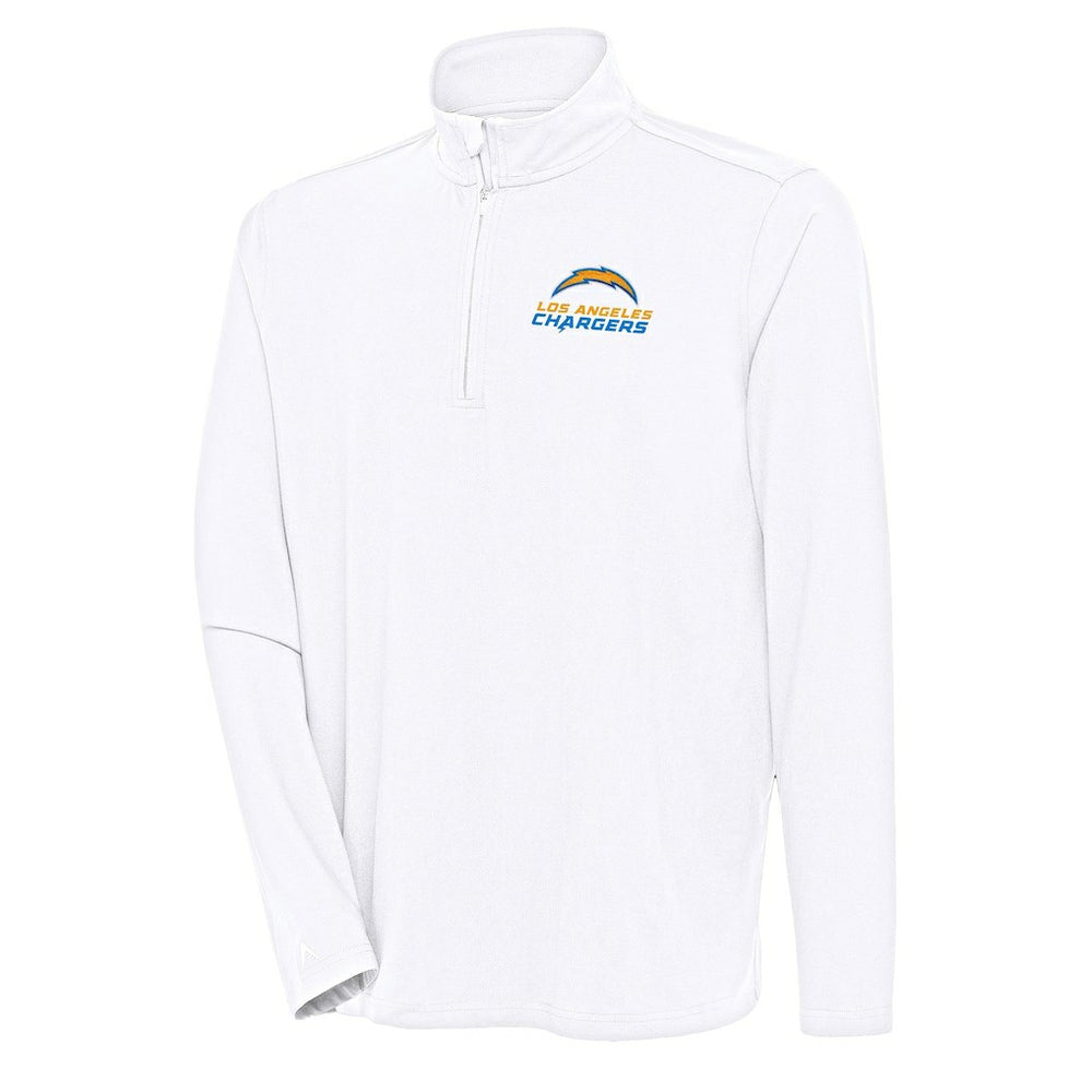 Los Angeles Chargers Antigua Hunk Quarter-Zip Pullover Top White - NFL