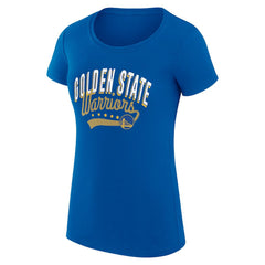 NBA - Golden State Warriors G-III 4Her by Carl Banks Women's Super-Slim Fit Lightweight Filigree Logo T-Shirt - Royal