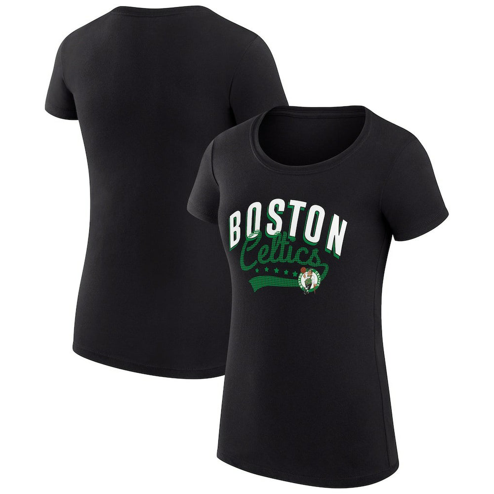 NBA - Boston Celtics G-III 4Her by Carl Banks Women's Super-Slim Fit Lightweight Filigree Logo T-Shirt - Black