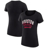 NBA - Houston Rockets G-III 4Her by Carl Banks Women's Super-Slim Fit Lightweight Filigree Logo T-Shirt - Black