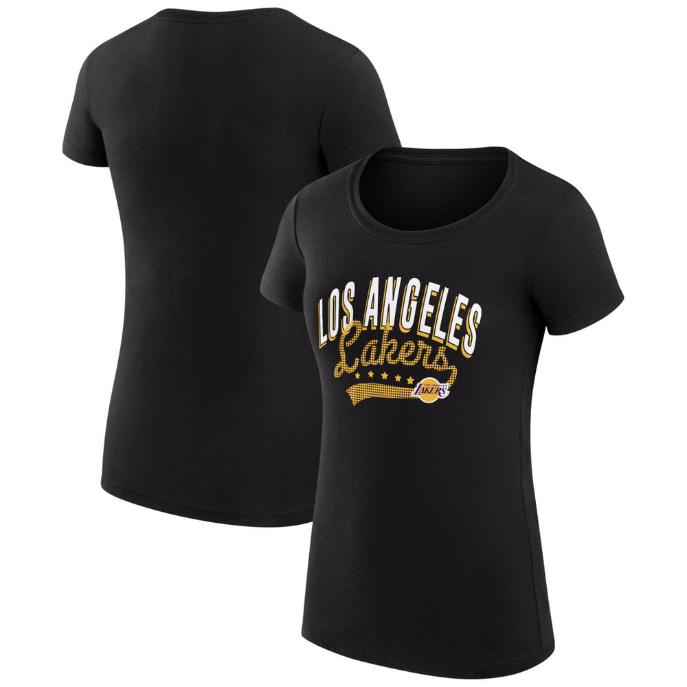 NBA - Los Angeles Lakers G-III 4Her by Carl Banks Women's Super-Slim Fit Lightweight Filigree Logo T-Shirt - Black