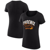 NBA - Phoenix Suns G-III 4Her by Carl Banks Women's Super-Slim Fit Lightweight Filigree Logo T-Shirt - Black