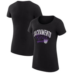 NBA - Sacramento Kings G-III 4Her by Carl Banks Women's Super-Slim Fit Lightweight Filigree Logo T-Shirt - Black