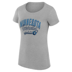 NBA - Minnesota Timberwolves G-III 4Her by Carl Banks Women's Super-Slim Fit Lightweight Filigree Logo T-Shirt - Heather Gray