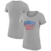NBA - Oklahoma City Thunder G-III 4Her by Carl Banks Women's Super-Slim Fit Lightweight Filigree Logo T-Shirt - Heather Gray