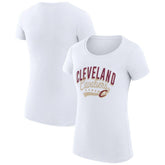 NBA - Cleveland Cavaliers G-III 4Her by Carl Banks Women's Super-Slim Fit Lightweight Filigree Logo T-Shirt - White