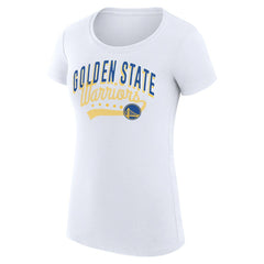 NBA - Golden State Warriors G-III 4Her by Carl Banks Women's Super-Slim Fit Lightweight Filigree Logo T-Shirt - White
