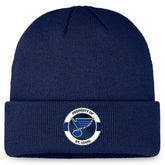 St. Louis Blues - Fanatics Authentic Pro Training Camp Cuffed Knit Hat Navy