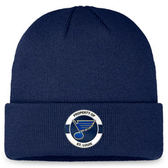 St. Louis Blues - Fanatics Authentic Pro Training Camp Cuffed Knit Hat Navy