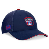 New York Rangers Fanatics 2024 NHL Draft On Stage Trucker Adjustable Hat Navy