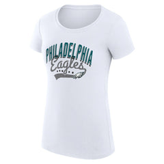 Philadelphia Eagles G-III 4Her by Carl Banks Women's Super-Slim Fit Lightweight Filigree Logo T-Shirt – White - NFL