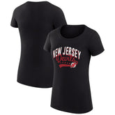 New Jersey Devils - G-III 4Her by Carl Banks Women's Super-Slim Fit Lightweight Filigree Logo T-Shirt – Black