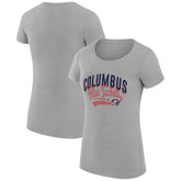 Columbus Blue Jackets - G-III 4Her by Carl Banks Women's Super-Slim Fit Lightweight Filigree Logo T-Shirt – Gray