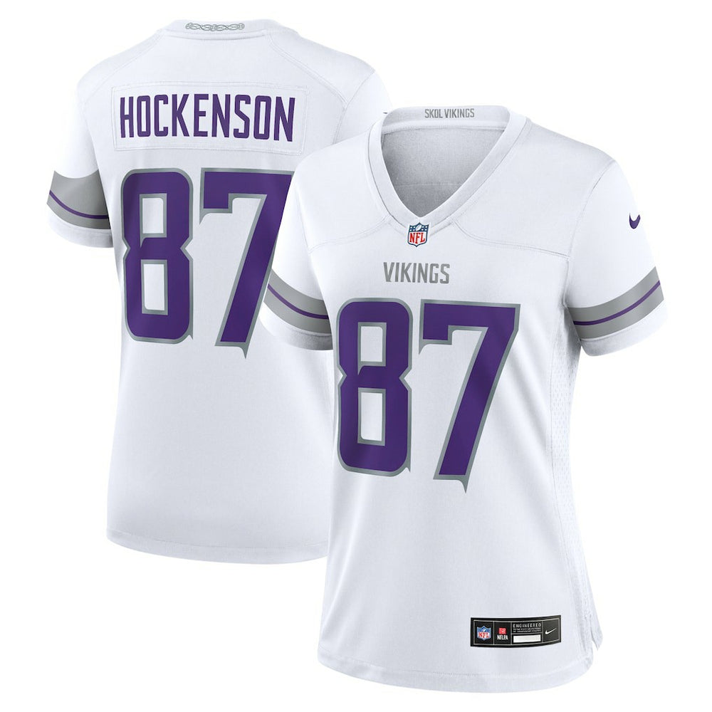 T.J. Hockenson Minnesota Vikings Women's Alternate Game Player Jersey White - Nike