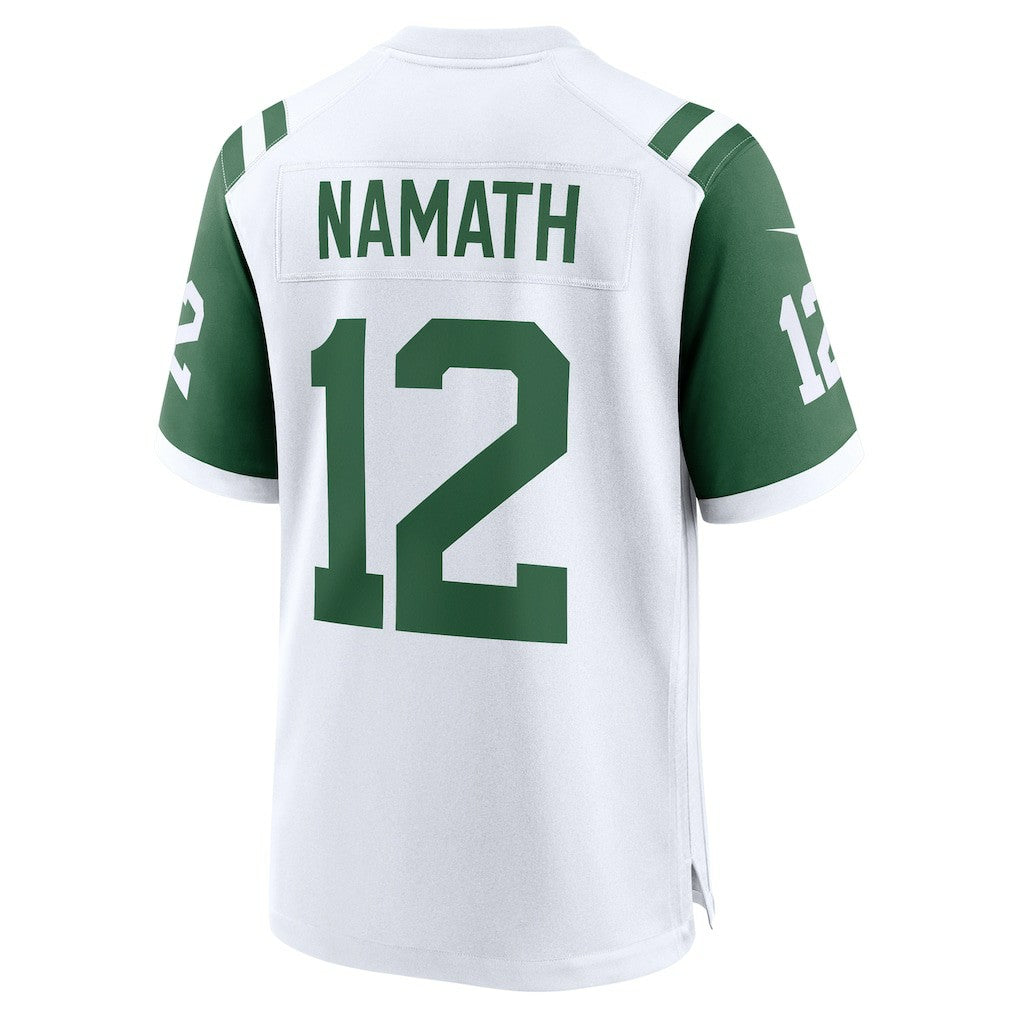 Joe Namath New York Jets Classic Alternate Retired Player Game Jersey - White | NFL Jerseys