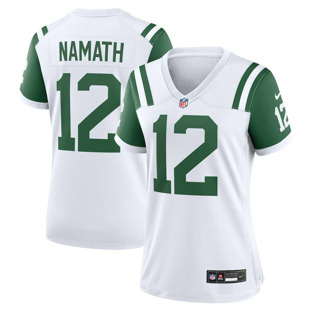 Joe Namath New York Jets Women's Classic Alternate Retired Player Game Jersey White - Nike