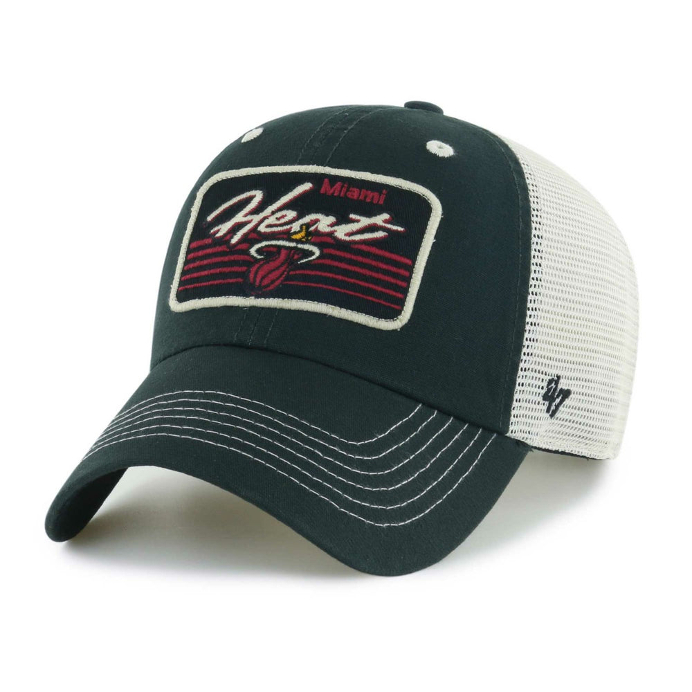47 brand - Miami Heat '47 Five Point Patch Clean Up Adjustable Hat - Black