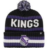 47 brand - Sacramento Kings '47 Bering Cuffed Knit Hat with Pom - Black