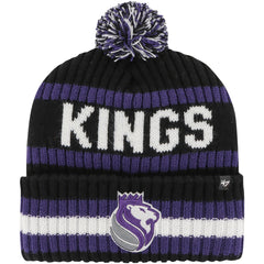 47 brand - Sacramento Kings '47 Bering Cuffed Knit Hat with Pom - Black