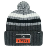 Philadelphia Flyers - '47 Stack Patch Cuffed Knit Hat with Pom Gray