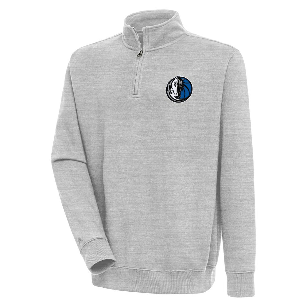 NBA - Dallas Mavericks Antigua Victory Quarter-Zip Pullover Top - Heather Gray