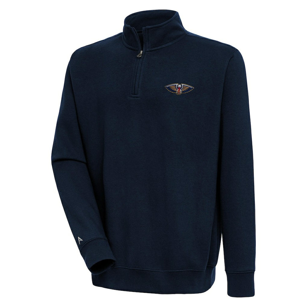 NBA - New Orleans Pelicans Antigua Victory Quarter-Zip Pullover Top - Navy