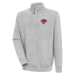 NBA - New York Knicks Antigua Victory Quarter-Zip Pullover Top - Heather Gray